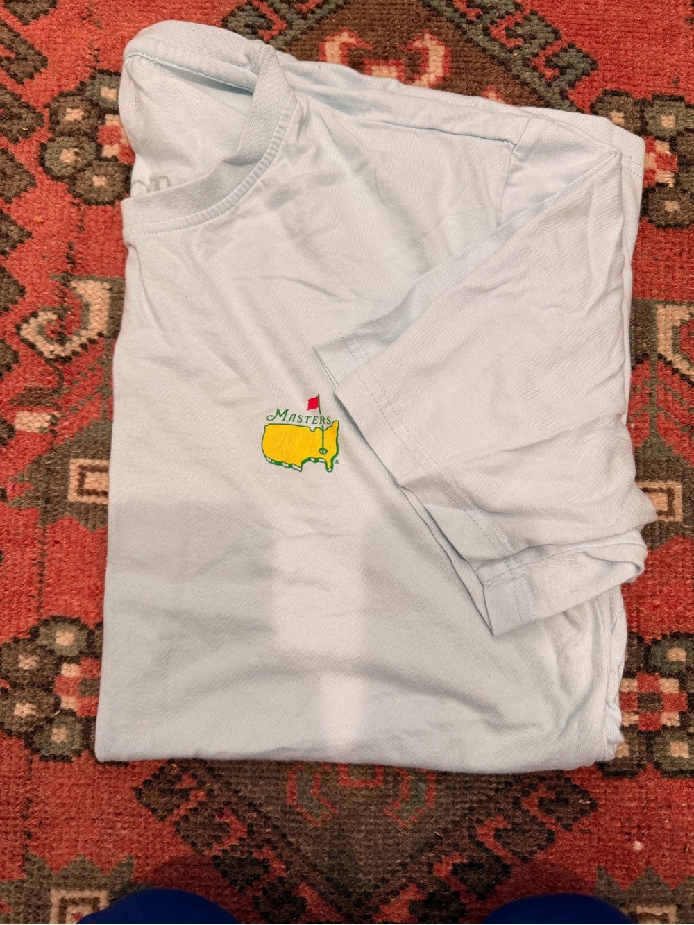 Masters Light Blue Short-Sleeve Tee with Yellow & Green Logo